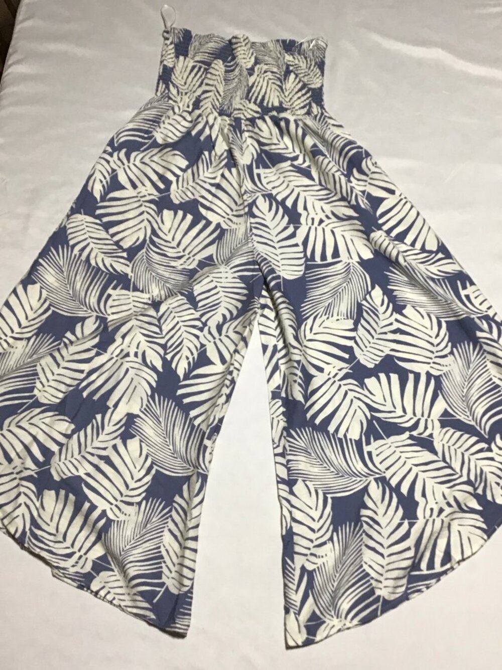 Final Touch Leaf Print Wide Leg Jumper-Medium